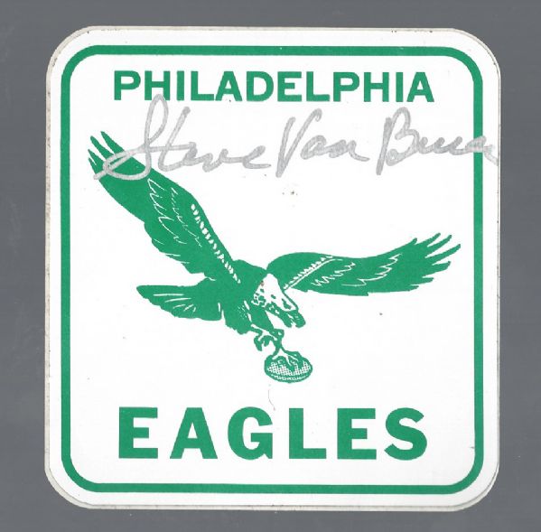 Steve van Buren (HOF - Philadelphia Eagles) Autographed Decal