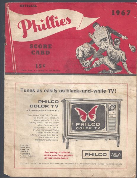 1963 & 1967 Philadelphia Phillies Program Lot of (2)