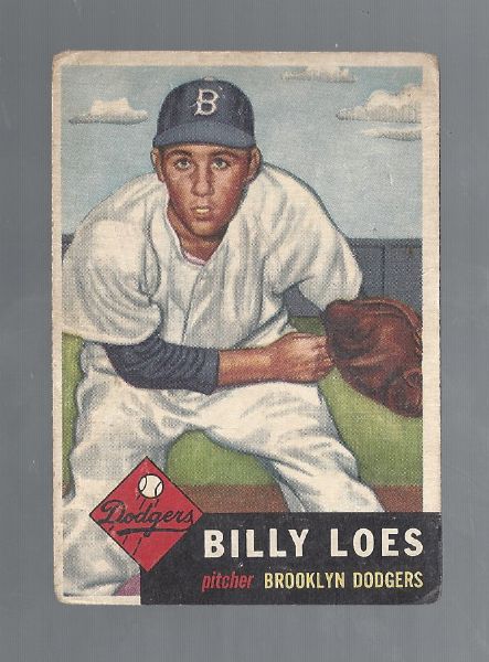 1953 Billy Loes (Brooklyn Dodgers) Topps Baseball Card