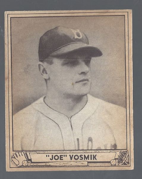 1940 Joe Vosmik (Cleveland Indians) Play Ball Baseball Card