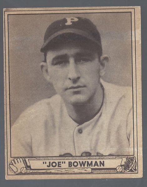 1940 Joe Bowman (Pittsburgh Pirates) Play Ball Baseball Card