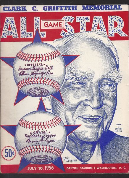 1956 MLB All-Star Game Program at Washington