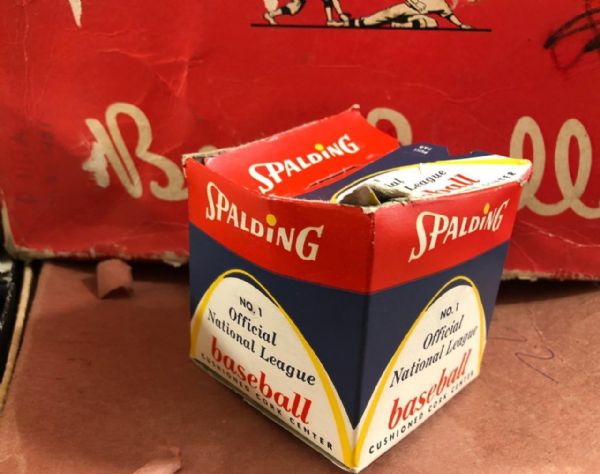 1950's Spalding Single Empty Baseball Box