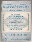 1936 LA Bulldogs vs Brooklyn Dodgers (Early NFL) Football Program