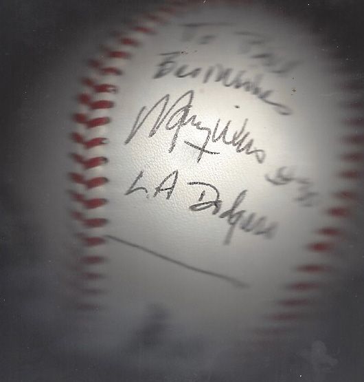 Maury Wills (LA Dodgers) Autographed & Personalized Unofficial Baseball 