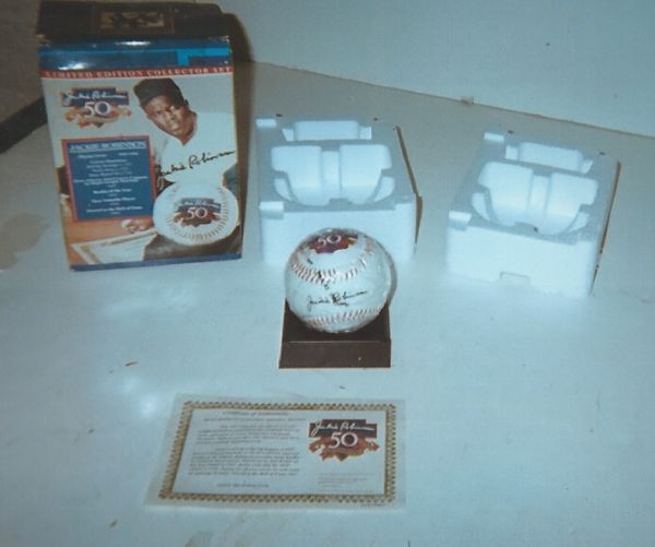 1997 Jackie Robinson 50th Anniversary (1947 - 1997) Commemorative Baseball with Display Box
