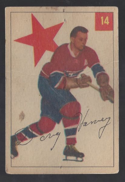 1954 - 55 Parkhurst Hockey Card - Doug Harvey (Montreal Canadiens)
