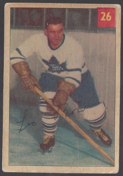 1954 - 55 Parkhurst Hockey Card - Leo Boivin (Toronto Maple Leafs)