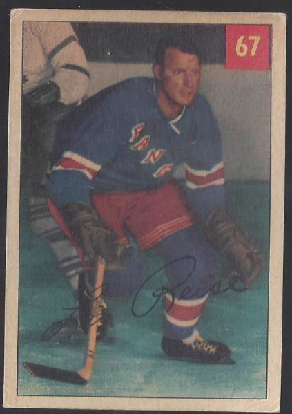 1954 - 55 Parkhurst Hockey Card - Leo Reise (NY Rangers)