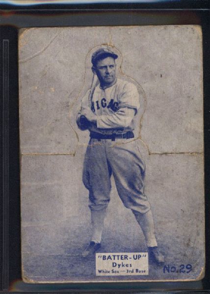 1934 Jimmy Dykes (     ) Batter-Up Baseball Card