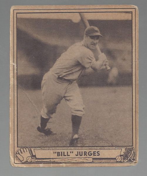 1940 Bill Jurges Plaayball Baseball Card