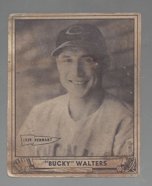 1940 Bucky Walters Playball Baseball Card