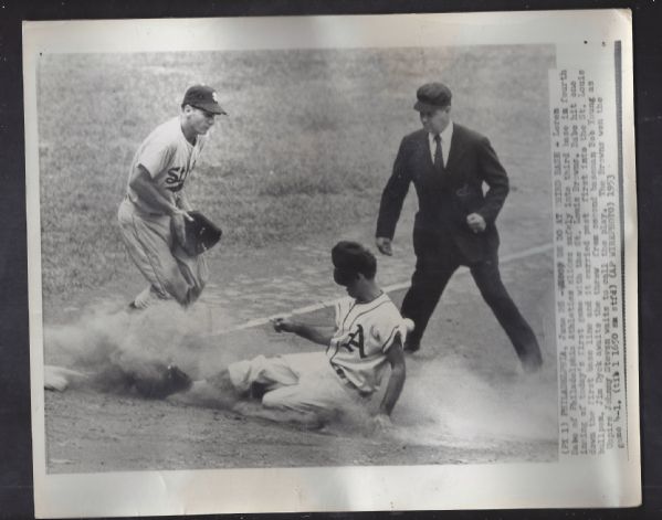 1953 Baseball Wire Photo - Loren Babe of the Philadelphia Athletics - AP Wire Photo