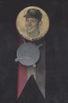1950s Mickey Mantle PM10 White Version Stadium pin with Crossed Bats Charm & Ribbon