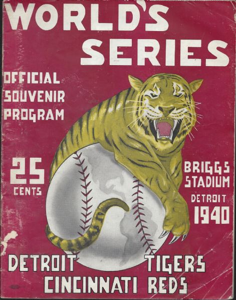 1940 World Series Program (Detroit Tigers vs. Cincinnati Reds) at Detroit