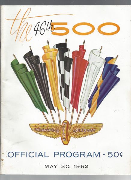 1962 Indianapolis 500 Auto Racing Program