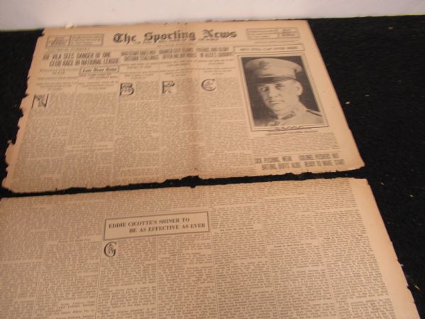 1918 Sporting News Partial Baseball Paper