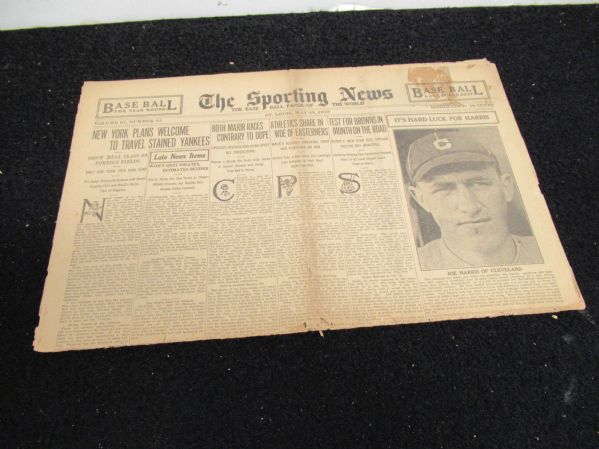 1919 Sporting News Partial Baseball Paper