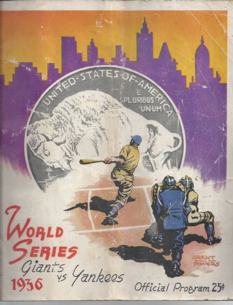 1936 World Series Program (NY Yankees vs NY Giants) - Joe DiMaggio's Inaugural Series