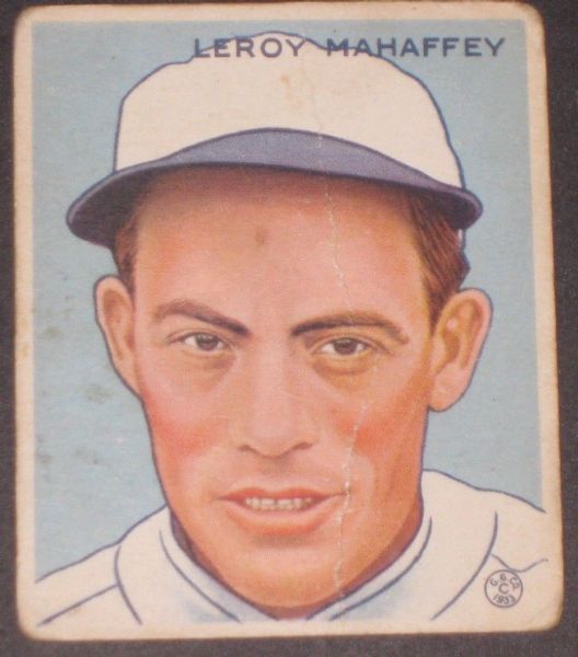 1933 LeRoy Mahaffey Goudey Baseball Card