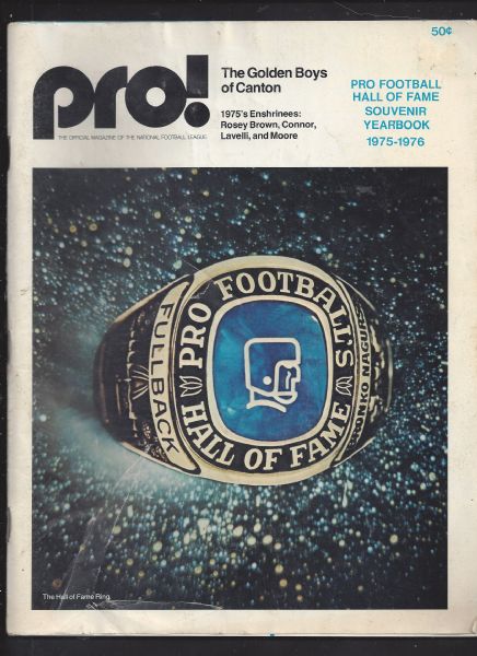 1975 - 76 Pro Football HOF Induction Program from Canton