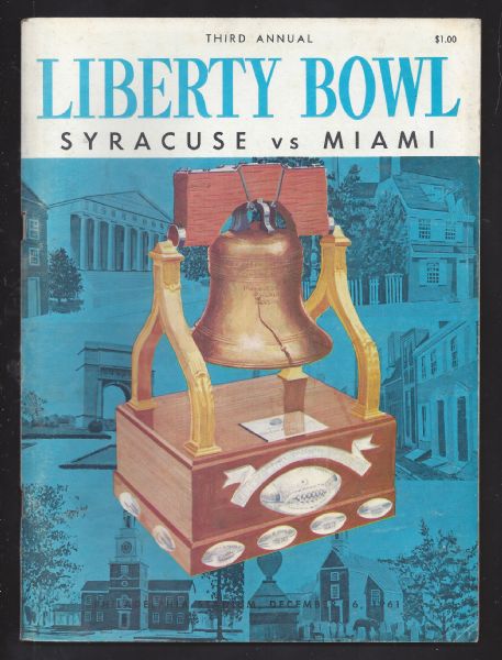 1961 Liberty Bowl Official Program (Syracuse vs Miami) 