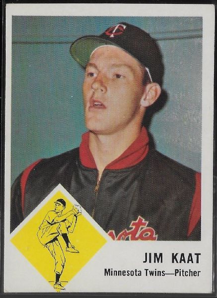 1963 Jim Kaat (Minnesota Twins) Fleer Baseball Card