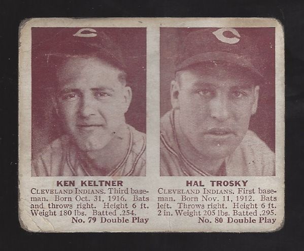1941 Play Ball Card - Ken Keltner & Hal Trosky Card