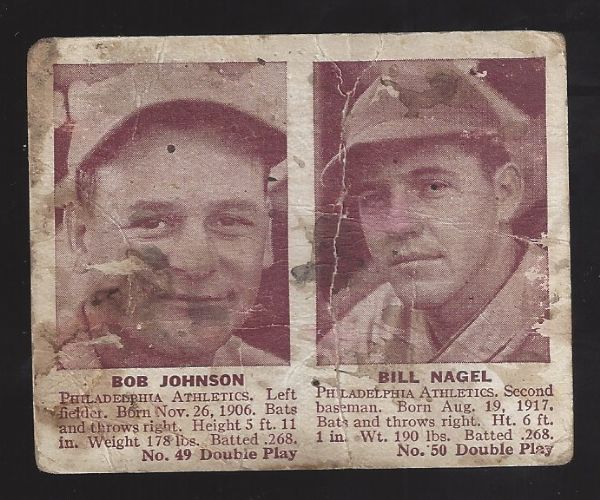 1941 Play Ball Card - Bob Johnson & Bill Nagel