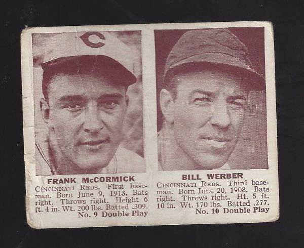 1941 Play Ball Card - Frank McCormick & Billy Werber 
