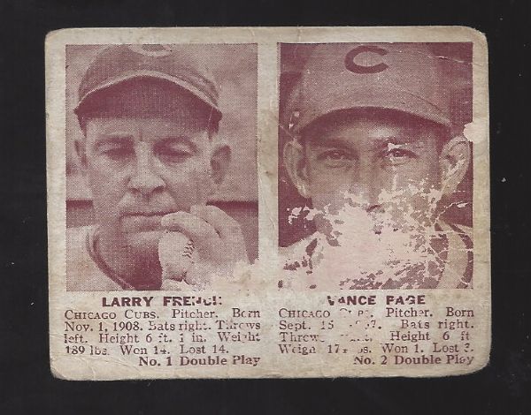 1941 Play Ball Card - Larry French & Vance Page 