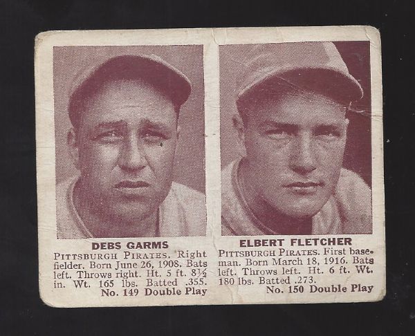 1941 Play Ball Card - Debs Garms & Elbert Fletcher