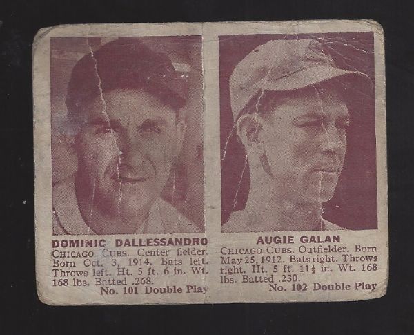 1941 Play Ball Card - Augie Galan & Dom Dellesandro 