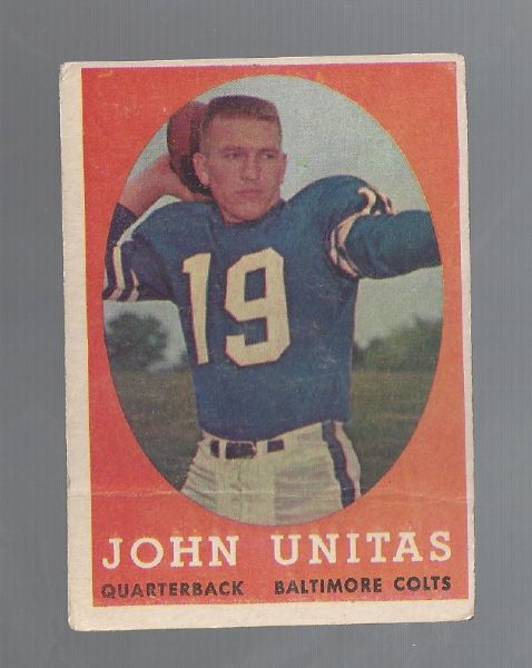 1958 Johnny Unitas (HOF) Topps Football Card 