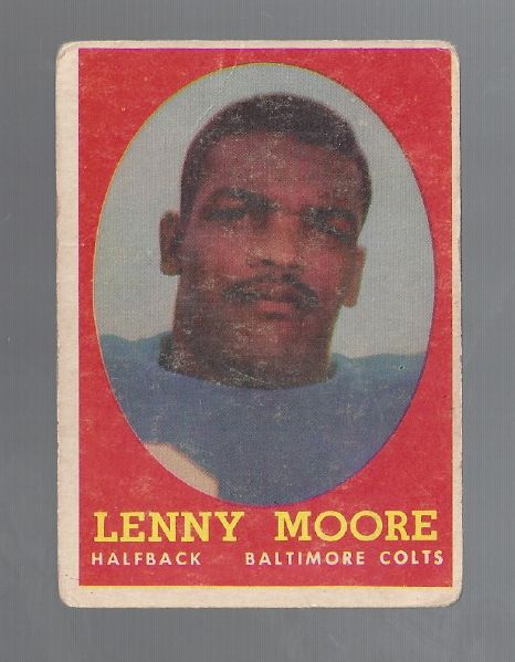 1958 Lenny Moore (HOF) Topps Football Card 