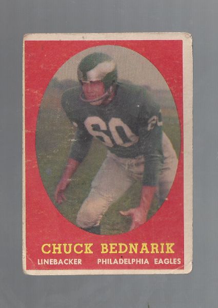 1958 Chuck Bednarik (HOF) Topps Football Card
