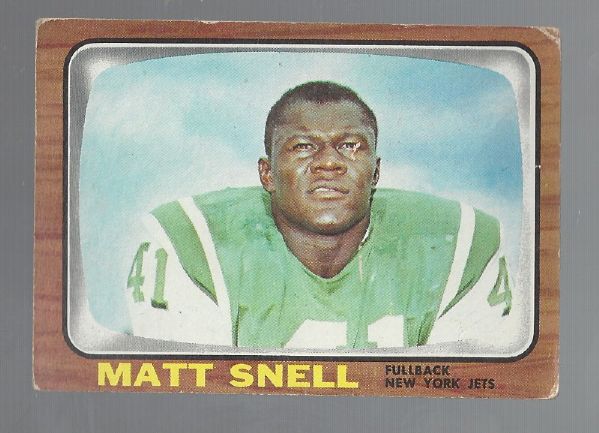 1966 Matt Snell (NY Jets) Topps Football Card
