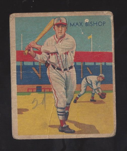 1935 Max Bishop Diamond Stars Baseball Card