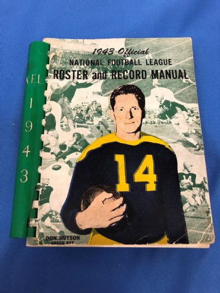 1943 NFL Records Guide With Don Hutson Cover