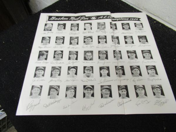 1946 Boston Red Sox AL Champions Large Size Player Composite Display