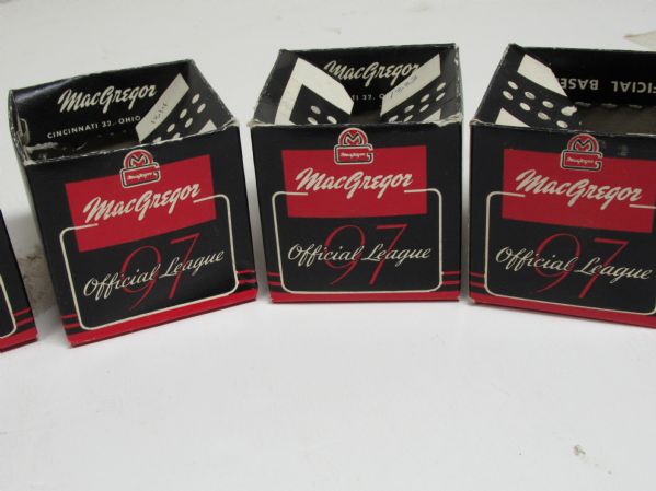 1950's MacGregor Official League 97 Baseball Lot of (5) Empty Boxes