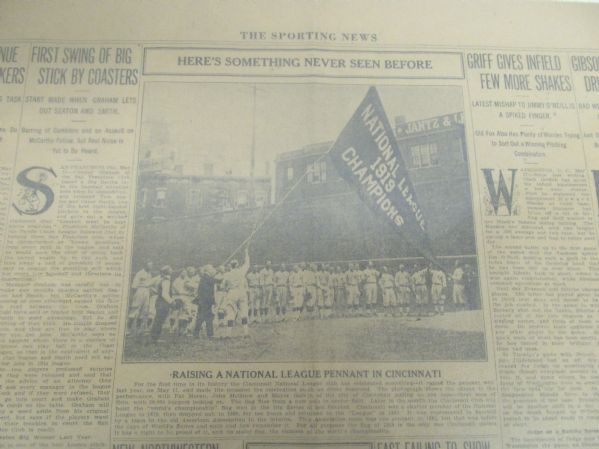 1919 Cincinnati Reds Raise Championship Flag TSN Display Page