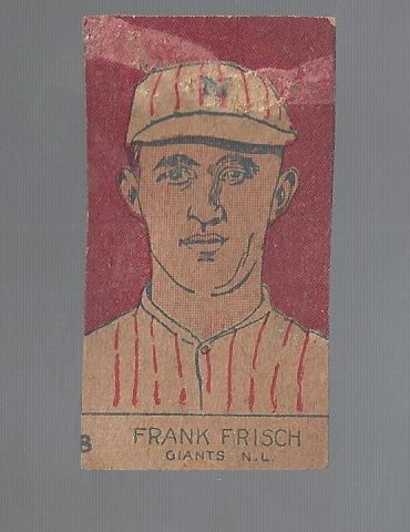 1920's Frankie Frisch (HOF) Hand-Cut Baseball Strip Card