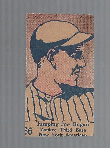 1920's Joe Dugan (NY Yankees) Hand-Cut Baseball Strip Card