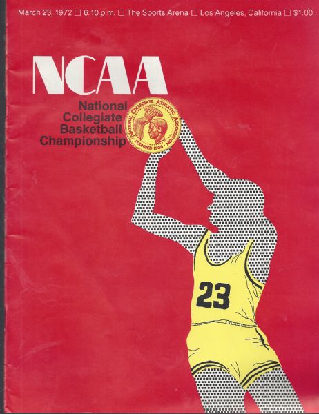 1972 NCAA Final Four Basketball Official Program 