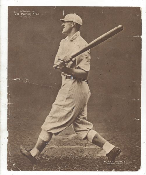 1913 Art Fletcher (NY Giants) The Sporting News Baseball Supplemental