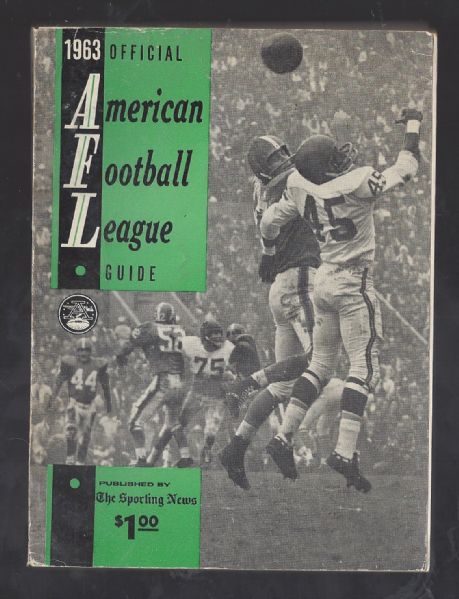 1963 American Football League Guide by The Sporting News 