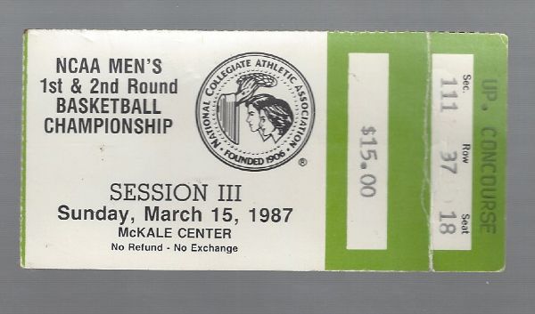 1987 NCAA Basketball Championship 1st & 2nd Rounds - 3/15/87