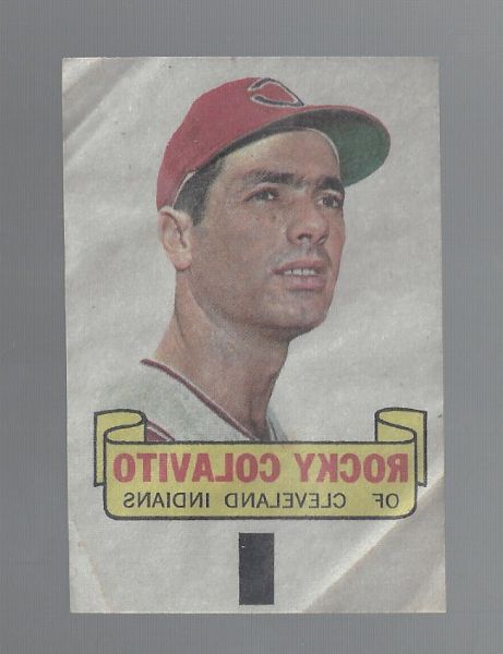 1966 Rocky Colavito (Cleveland Indians) Topps Rub Off 