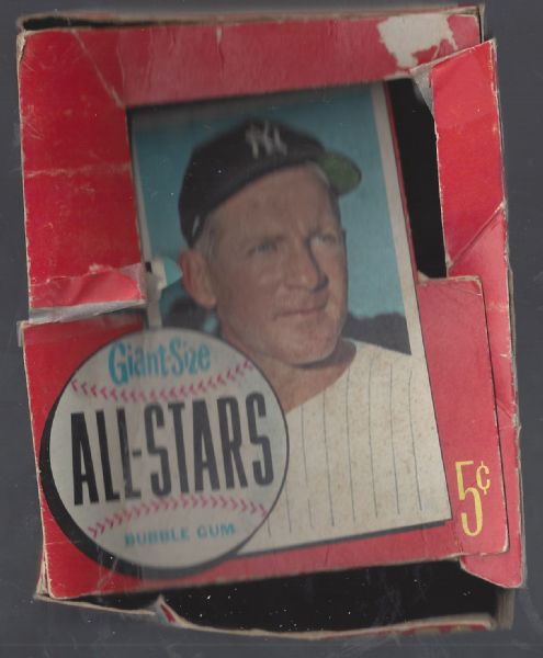 1964 Topps Giants Empty Wax Display Box With Whitey Ford